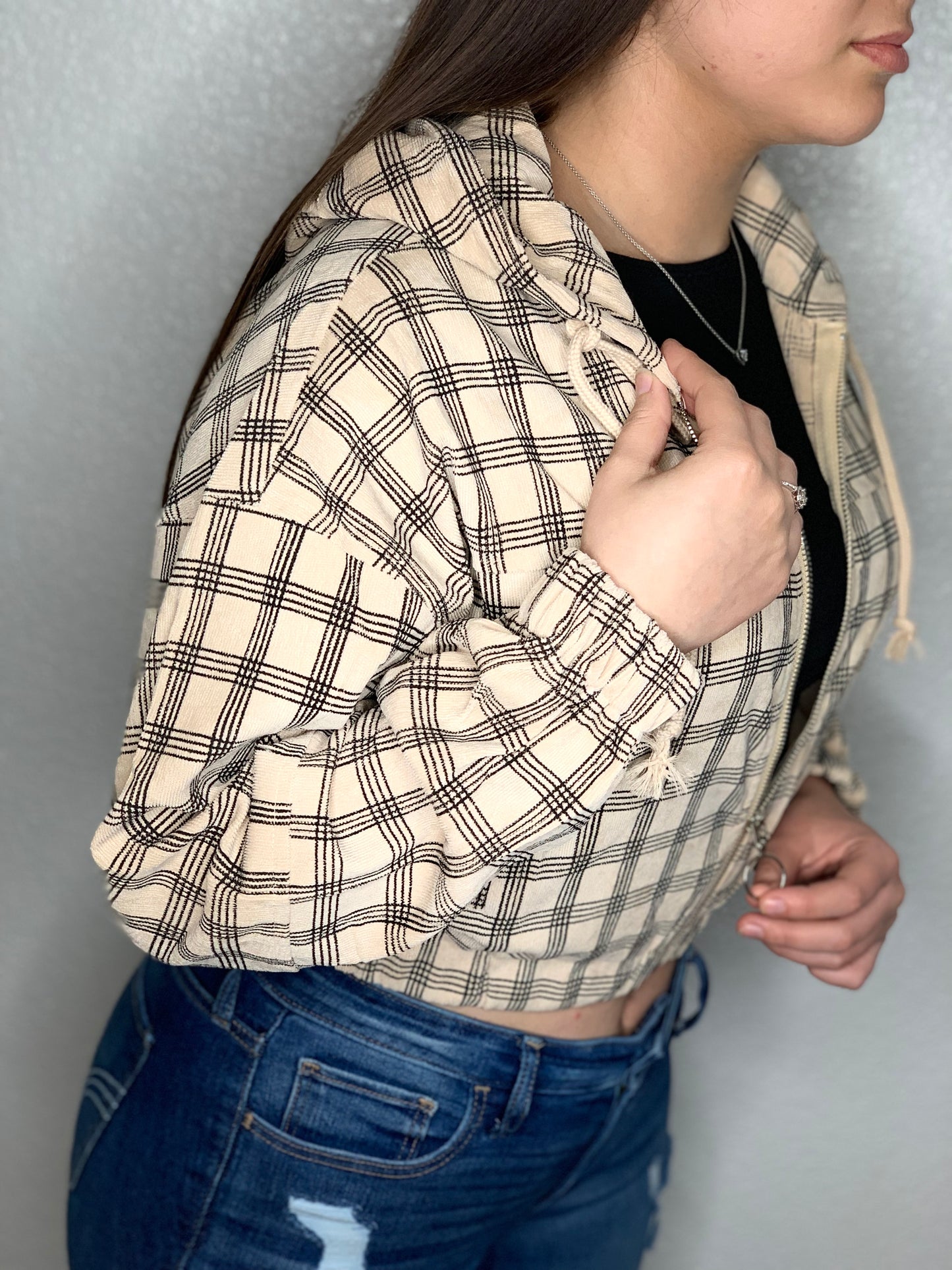 Striped Hoodie Jacket