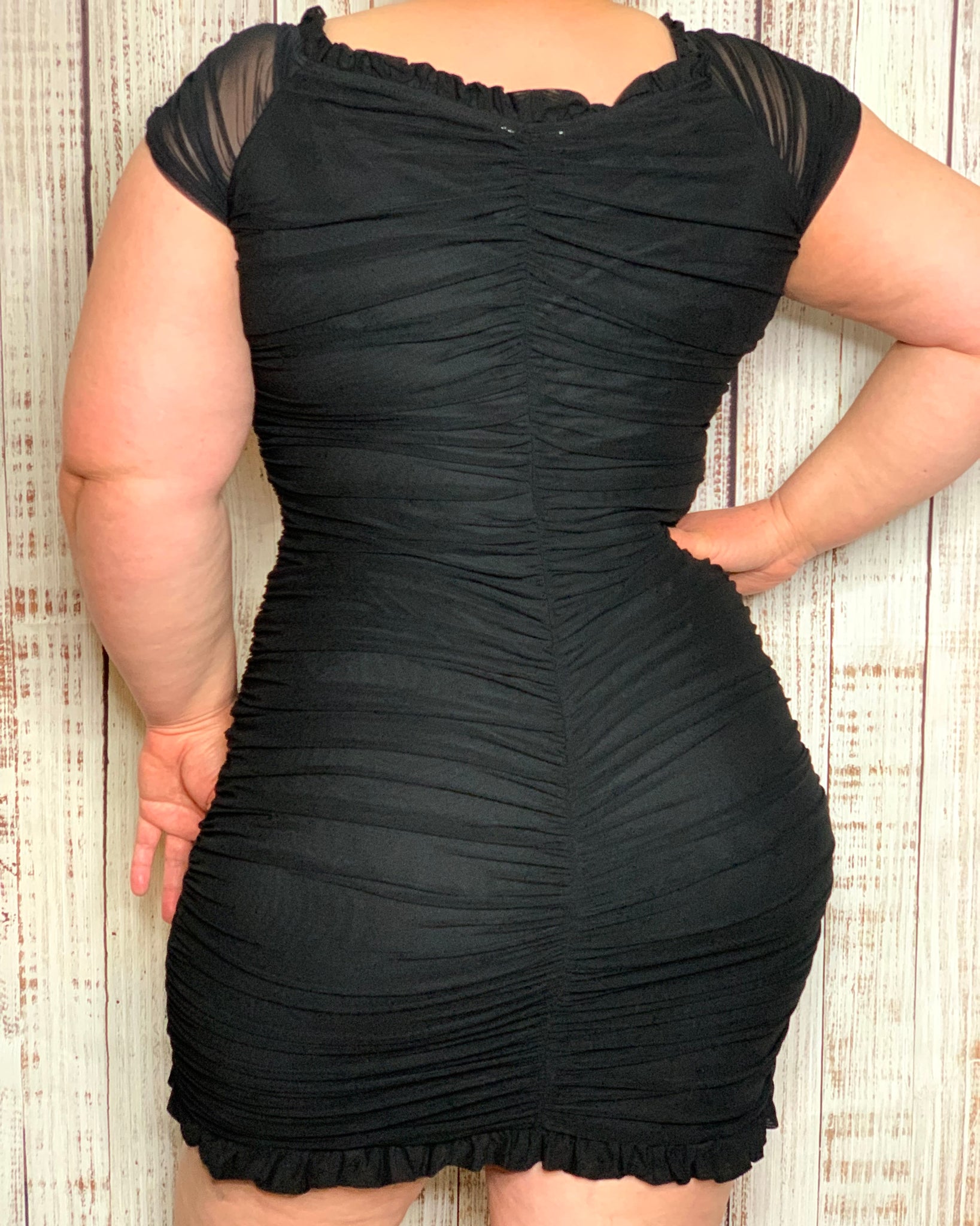 Emma Mesh Dress (BLACK)