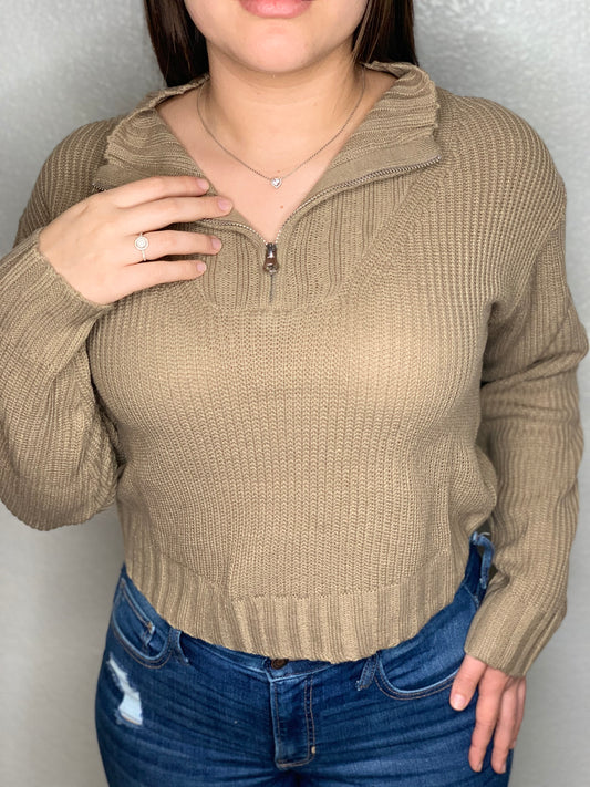 Wuela Front zipper sweater