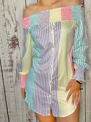 Isa Blouse Dress (Multicolor)