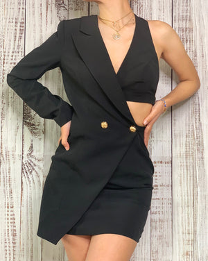 Luna Blazer Dress (BLACK)